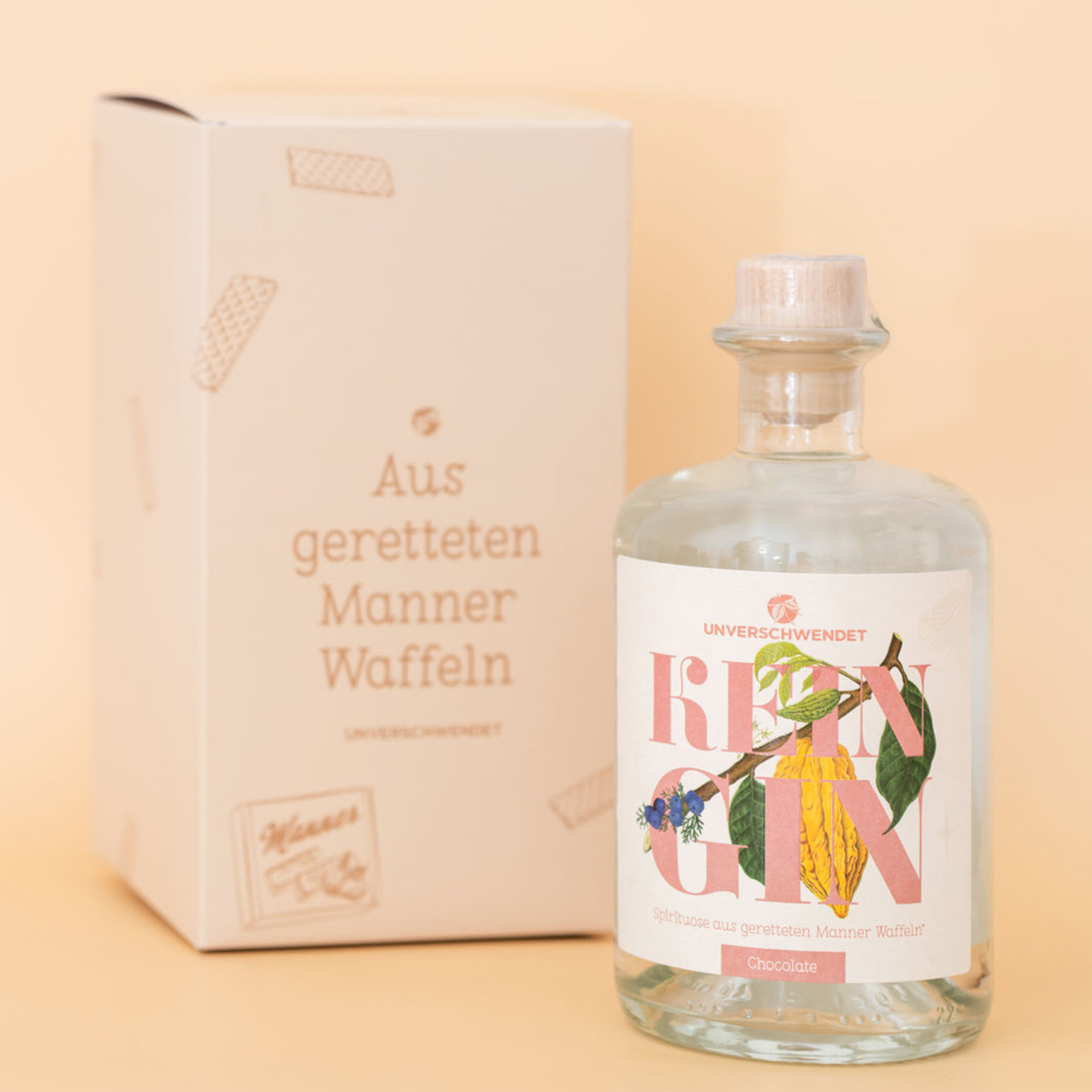 Kein Gin Chocolate in der Faltschachtel